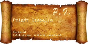 Polgár Izabella névjegykártya